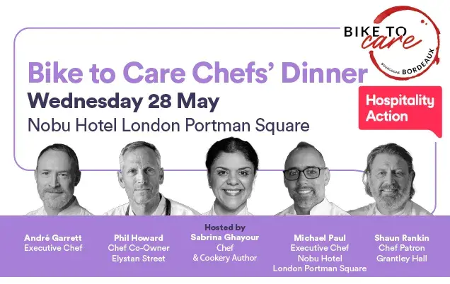 Bike to Care Chefs Dinner at Nobu Hotel London Portman Square