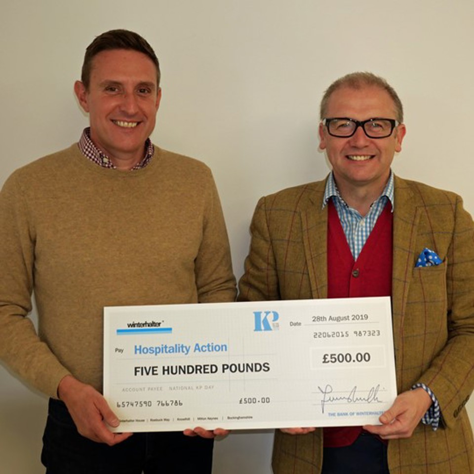 Mark Lewis Left Of Hospitality Action With Stephen Kinkead Of Winterhalter