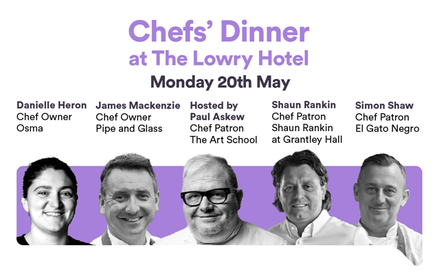 Chefs’ Dinner at The Lowry Hotel, Manchester
