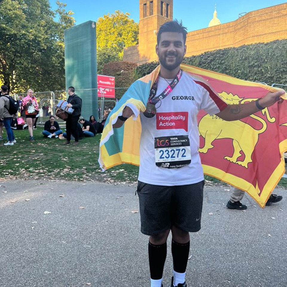 George Lee London Marathon 2022 With Medal