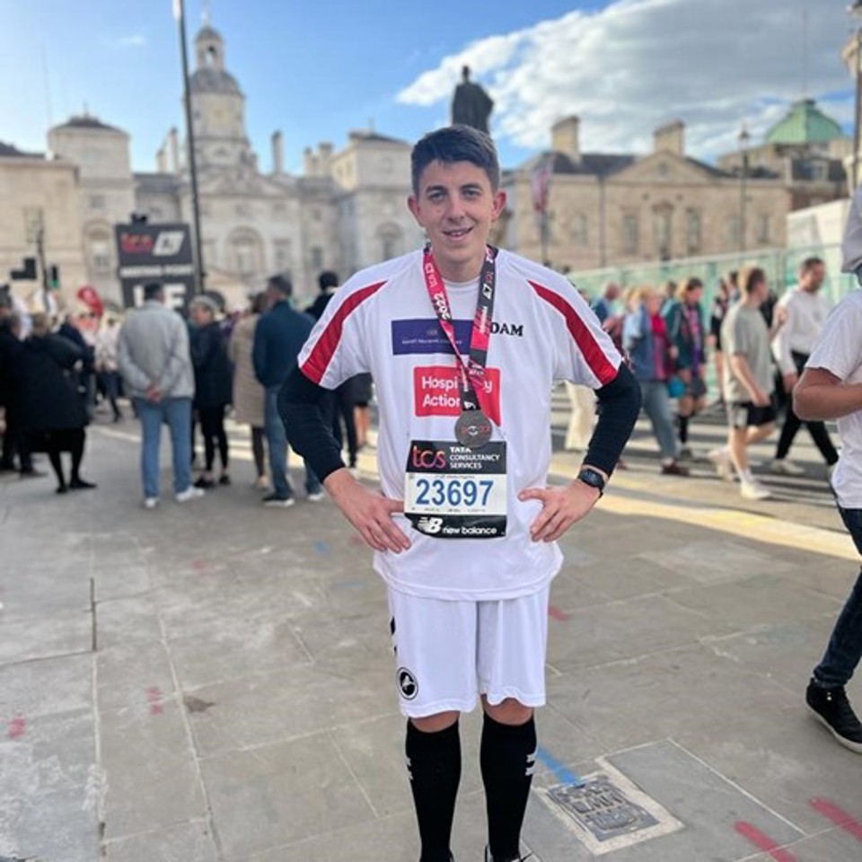 Adam Hersey London Marathon 2022 With Medal